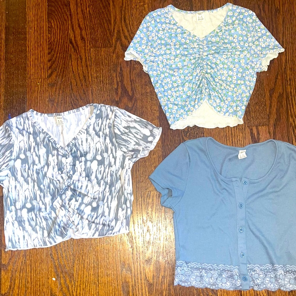 SHEIN girls baby tee set of 3